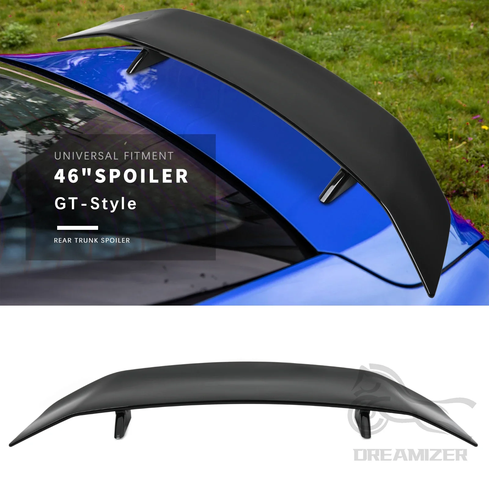 

47" Car Racing Spoiler Universal Sport Rear Trunk Tail Wing Auto Sedan Aluminum Sports GT Wings Spoilers