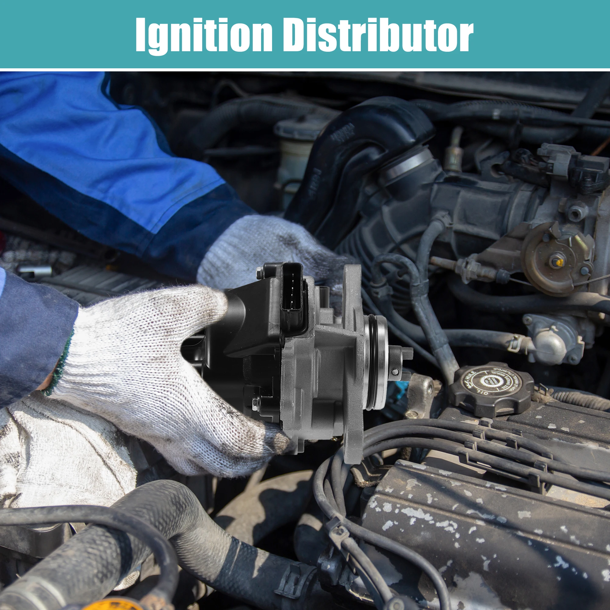 Uxcell Replacement Ignition Distributor for Nissan Sentra 1995-1999 for Nissan 200SX 1995-1998 222100-0M300 w/ Cap and Rotor