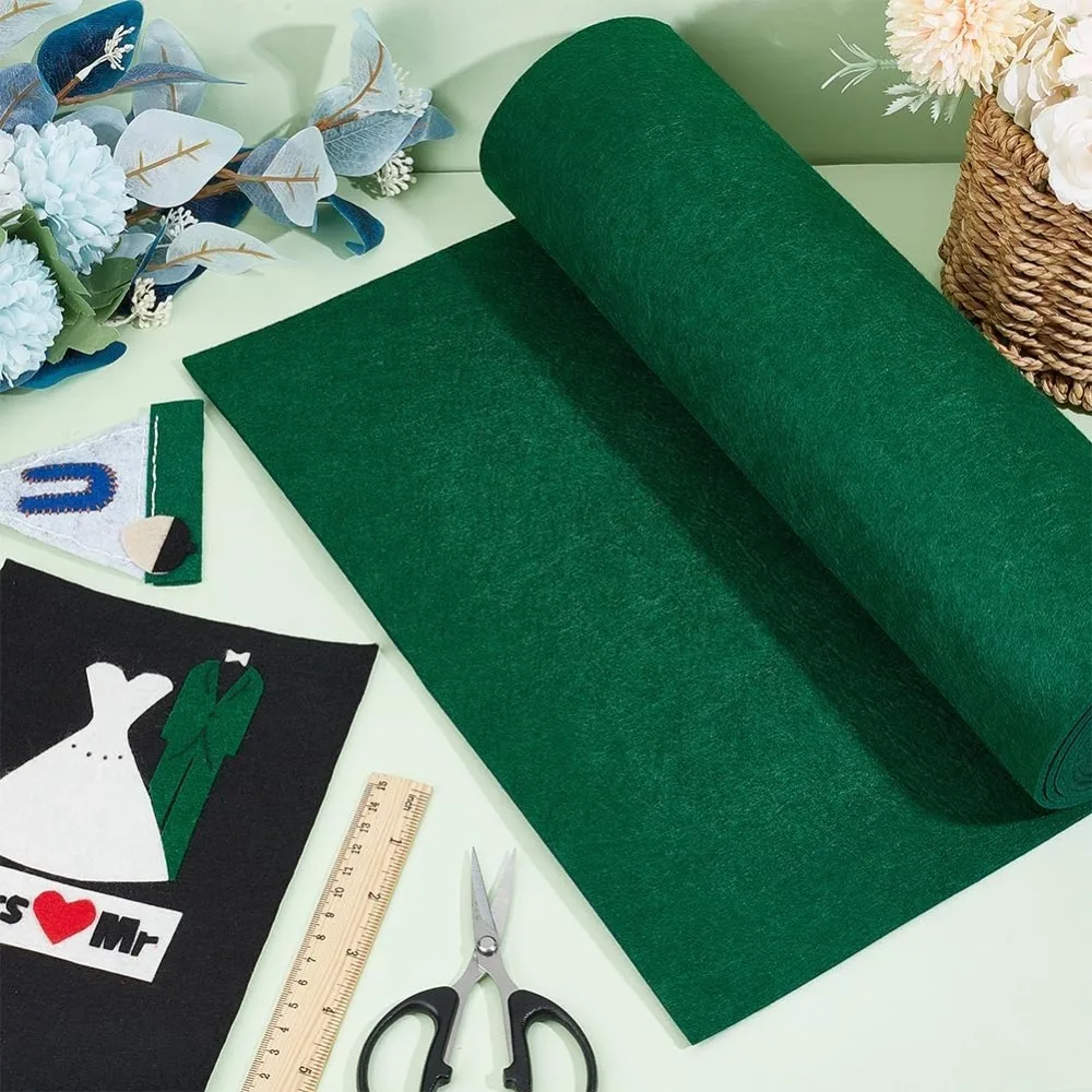 78.7x15.7inch Felt Roll Green Craft Felt Fabric 3mm Thick Nonwoven Roll DIY Arts & Crafts Patchwork Sewing Deocoration