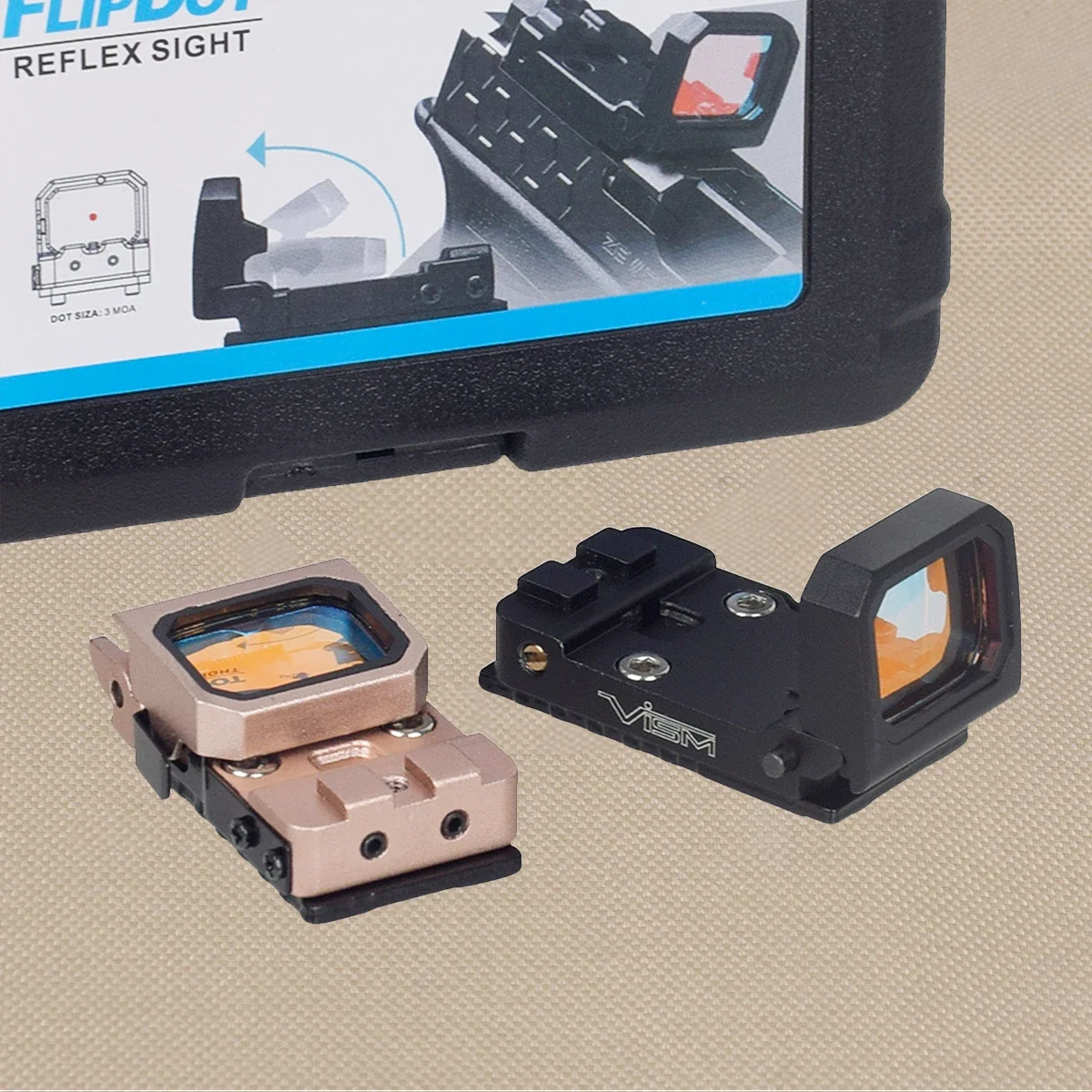 Red Dot Sight Tactical Trijicon RMR VISM Flip Up 1913 Mount for Glock 17 Airsoft Riflescope