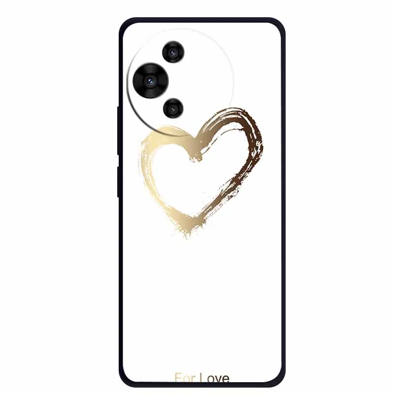 Luxury TPU Soft Silicone Back Cover with Floral and Love Design