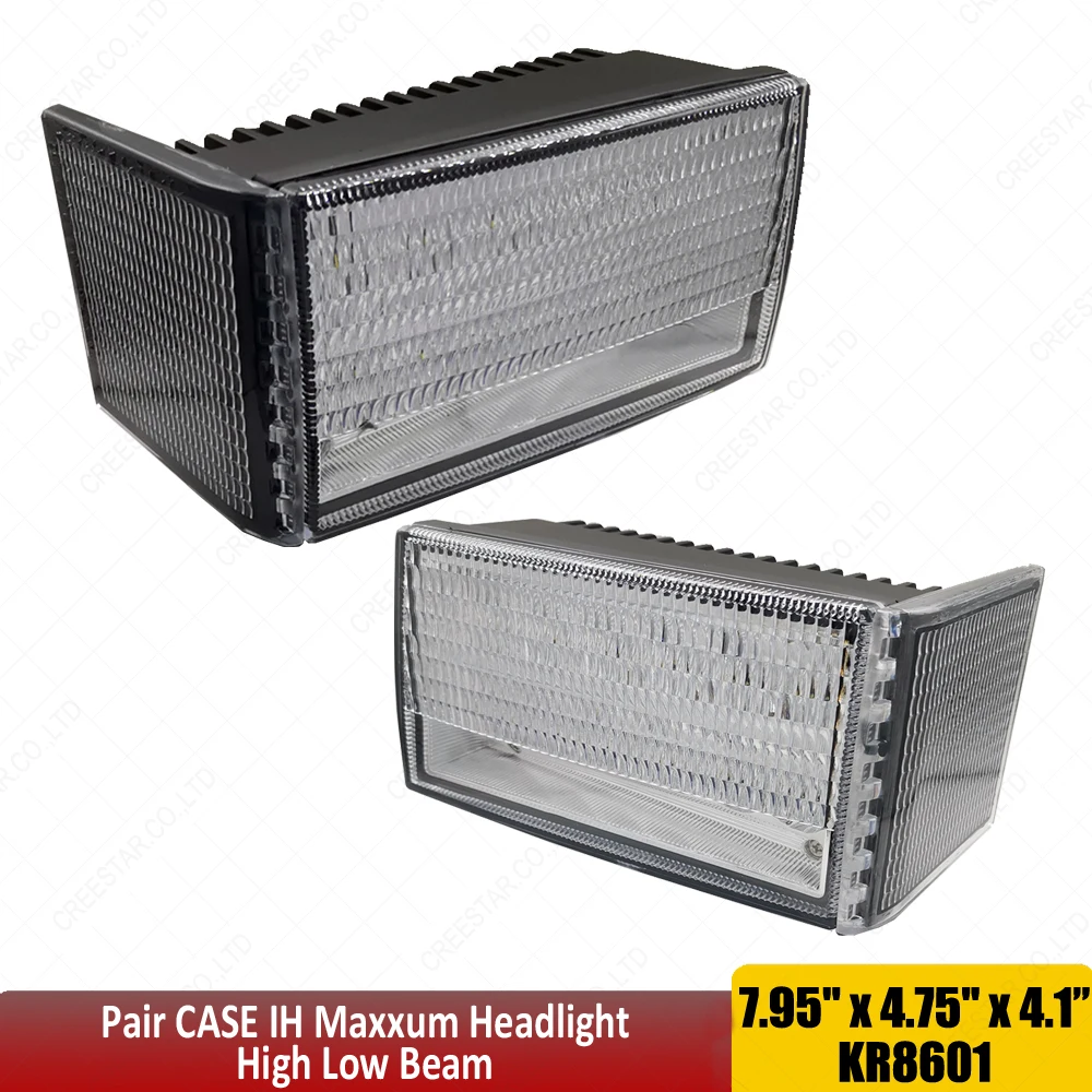 Pair 12v 24v Led Front Wraparound Hood Light For Case Ih Maxxum 5120