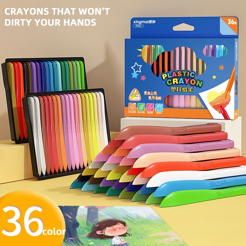 Crayon Set That Won&rsquo;t Stain Your Hands 36-color Plastic Crayons Children&rsquo;s DIY Painting Crayons Graffiti Pens Children&rsquo;s Gifts