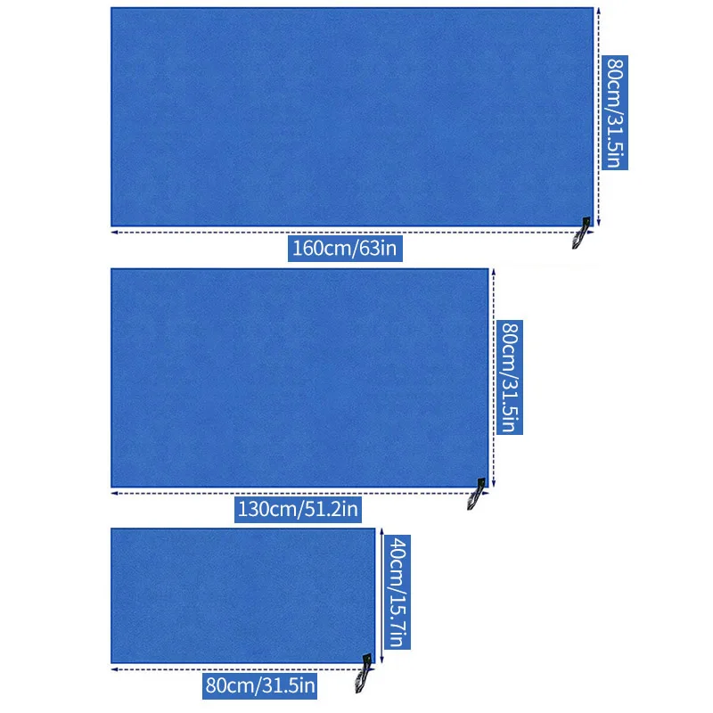 80x160CM Quick-drying Sports Gym Towel Absorbent Fiber Fast Drying Towel Lightweight Running Beach Washcloth Ultra-soft Towels