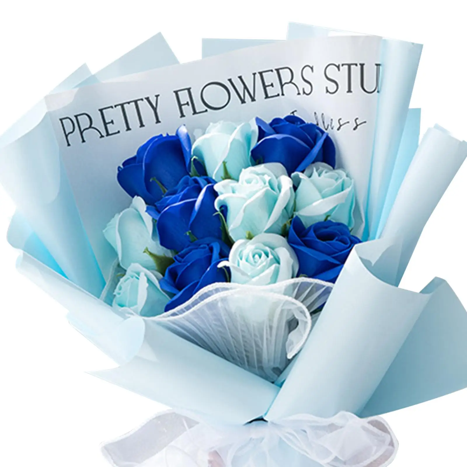 Soap Rose Flower Bouquet Simulated Flowers Ornament for Wedding Mother's Day Gift