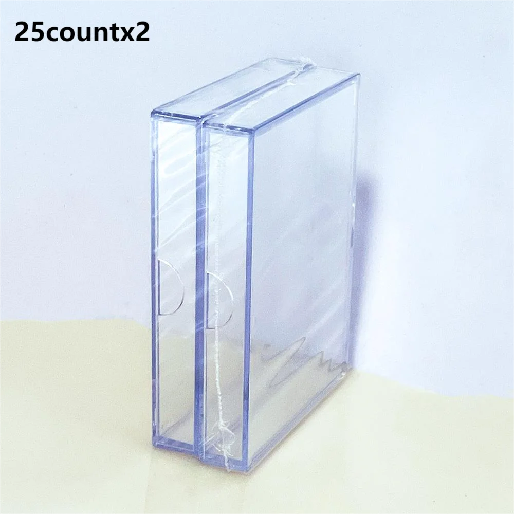 Max Protection 25-Pack Trading Card Storage Boxes - Holds 10 Cards Each - Ultra Clear Slider Cases For Card Collectors