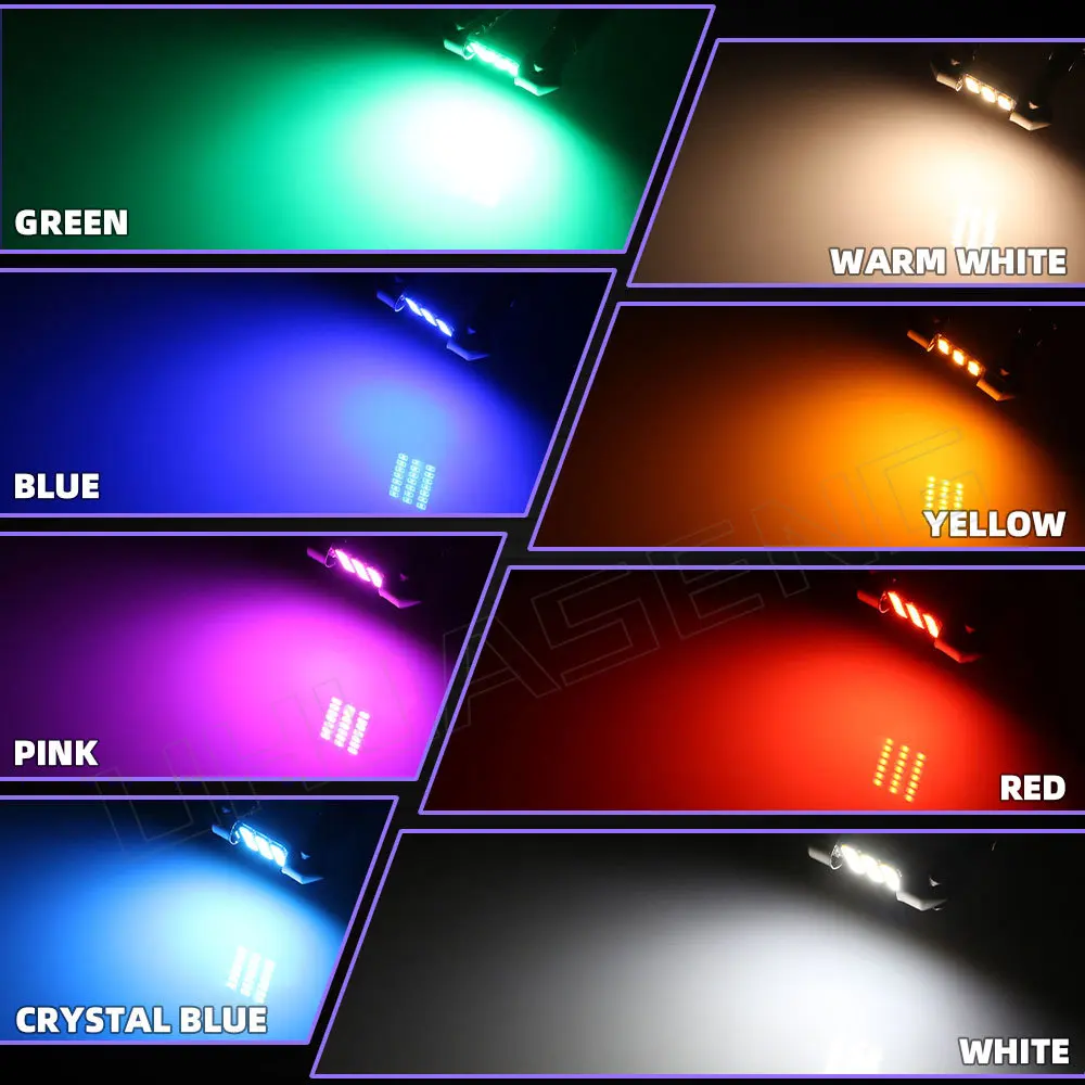 UHUASENG LED  佺 Ʈ , ڵ , , , ũ,  ȭƮ, C10W, 12V, 24V, T10 BA9S, C5W, 28mm, 31mm, 36mm, 39mm, 41mm, 2