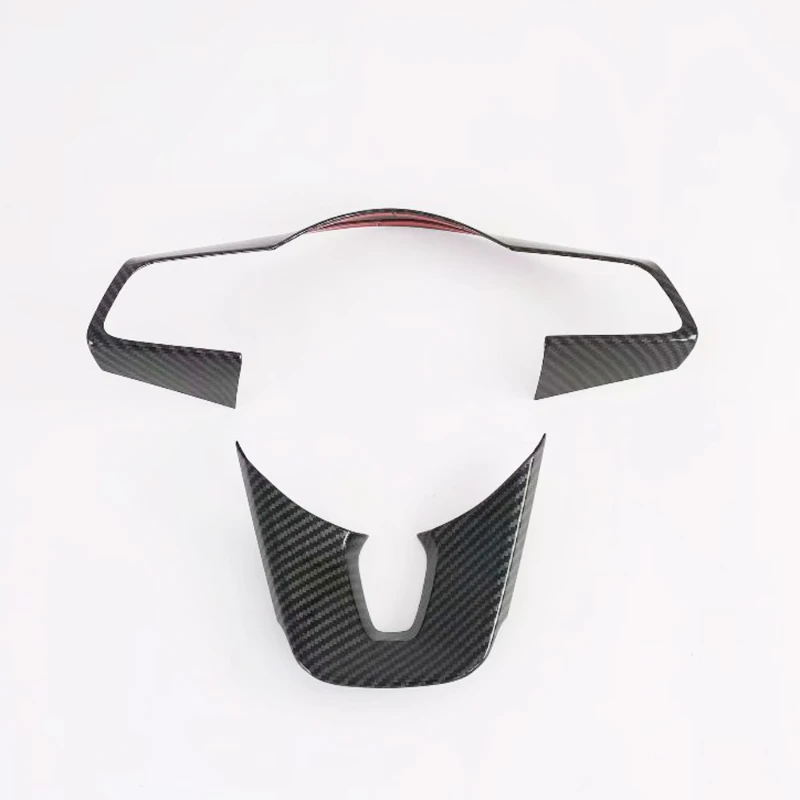 

Для Kia Cerato k3 Seltos 2019 2020 ABS Красный/углеродное волокно украшение рулевого колеса накладка отделка панель рулевого колеса наклейка на раму