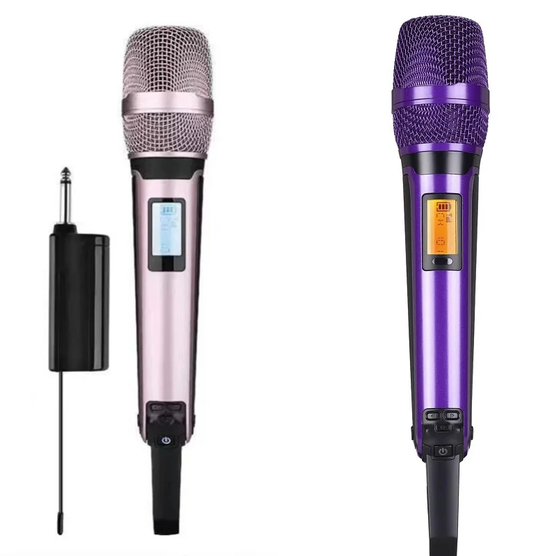 

Wireless UHF Double Mic GAW-SKM9000B Karaoke Speaker Performance DJ Singing Live With 1 Receiver 2 Microphones