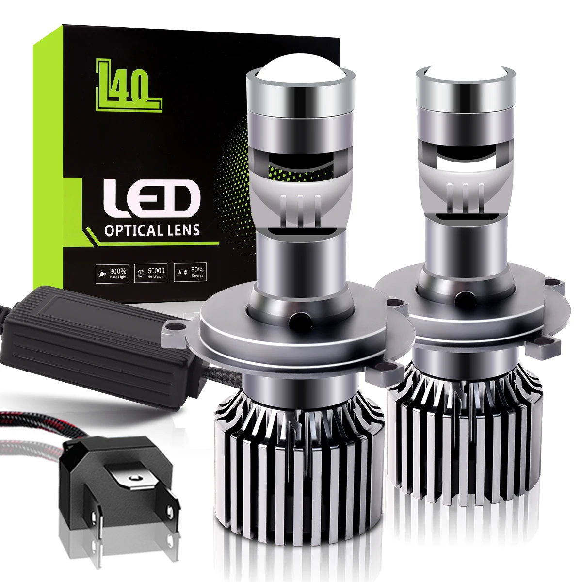 

2Pcs Led Projector Lens H4 H7 H8 H11 9005 HB3 9006 HB4 9012 Hir2 Car Headlight Bulbs Canbus 120W 30000LM Powerful Mini Lamp