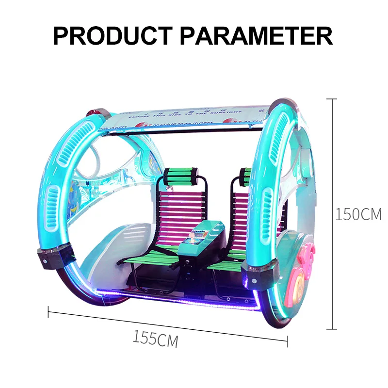 Haojile Happy Car Lele Bar Double Seater Bumper Cars for Kids-Funfair Electric Rides in Parks & Squares