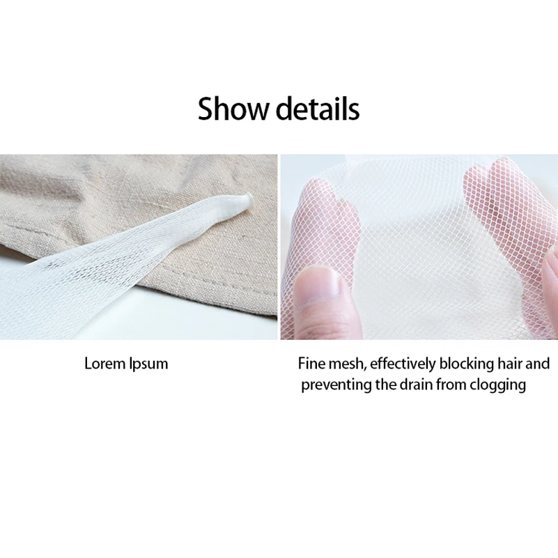100PCS Hair Catcher Bags Sink Filter Drain Bathroom Shower Filter Hair Catcher Mesh Bag Sink Strainer Filter Water Stopper 4