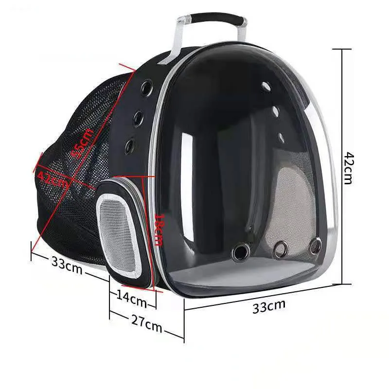 

Pet Dog Expandable Carriers Backpack Transparent Clear Plastic Mesh Pet Dog Carrier Backpack Breathable Carrying Portable Honden