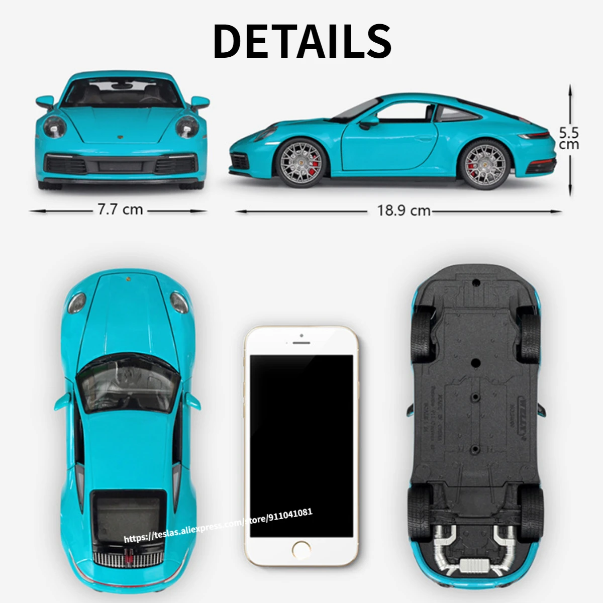 ミニカー Welly 1/18 Porsche 911 Carrera S WELLY Scale 1:24 Porsche 911 Carrera 4S Car Model Metal Diecast