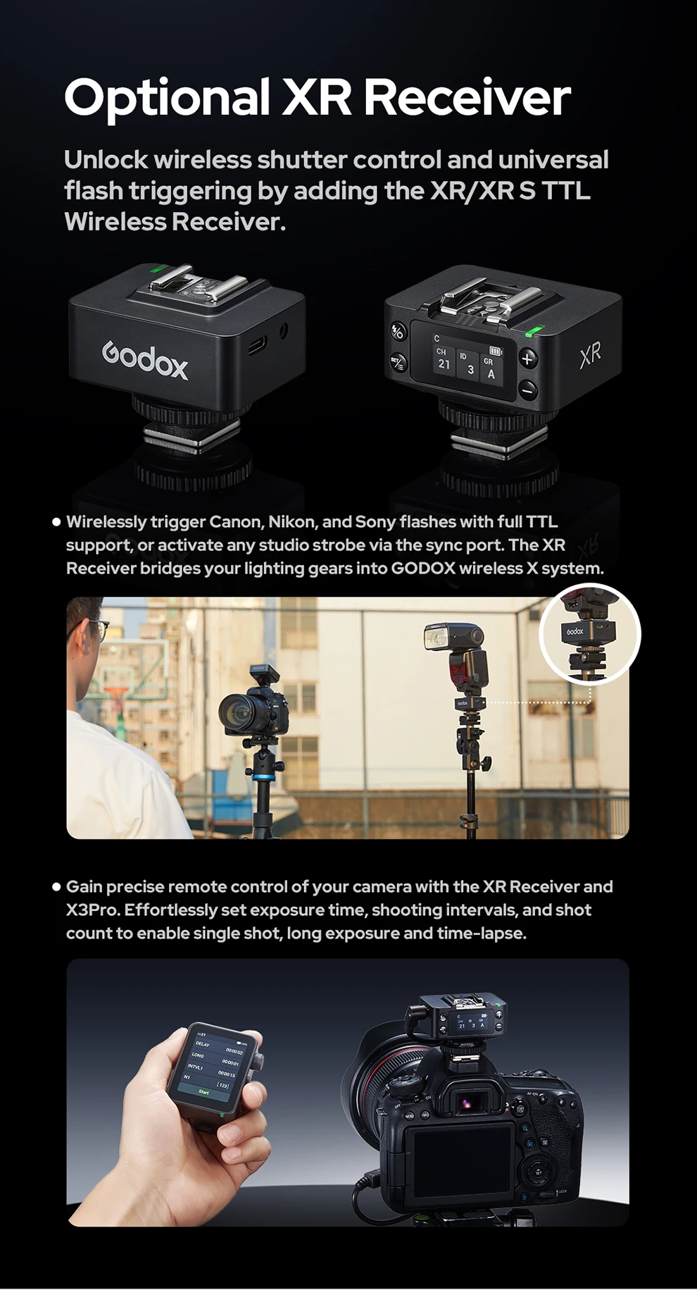 X3 PRO X3PRO 2.4inch TTL HSS 2.4G Wireless Flash Trigger OLED Touch Screen Trans