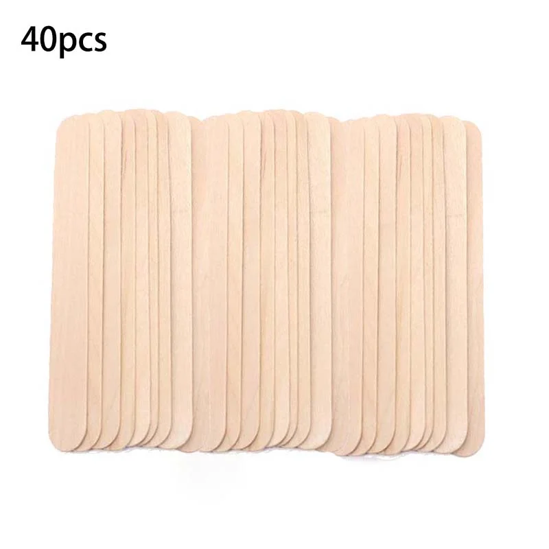 

Sdotter 40pcs Woman Wooden Body Hair Removal Sticks Wax Waxing Disposable Sticks Beauty Toiletry Kits Wood Tongue Depressor Spat