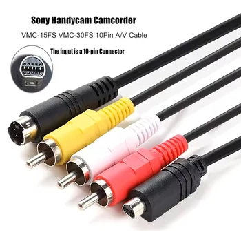 VMC-30FS per Sony DCR Handycam Videocamera Fotocamera digitale VMC-15FS Cavo A/V Connettore DVI DV a 10 pin a 3 linee AV RCA S-Video