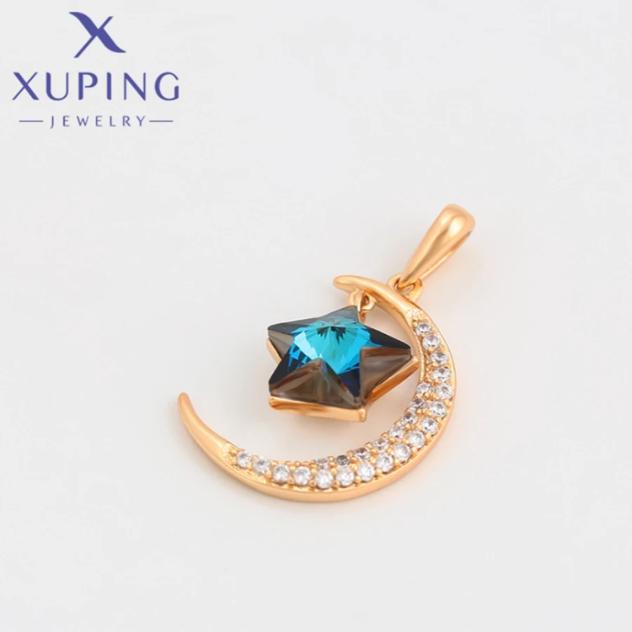 Xuping Jewelry Hot Fashion Crystal Stone Tiny Spot Shape Gold Color Pendant Necklace for Women Christmas Present Gifts A00623259