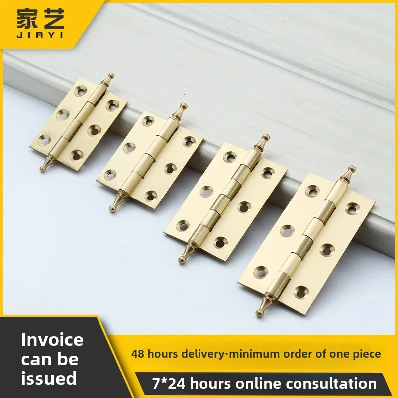 In-Stock New Chinese-Style Antique Window Bronze Hinge Wooden Cabinet Door Hardware Accessories Sharp-Tip Mortice Hinge