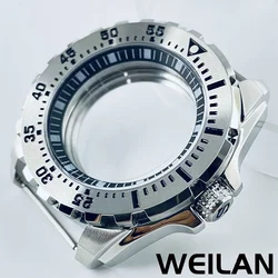 Stainless Steel Watch Case with Multicolor Chapter Ring, 44mm (Black)