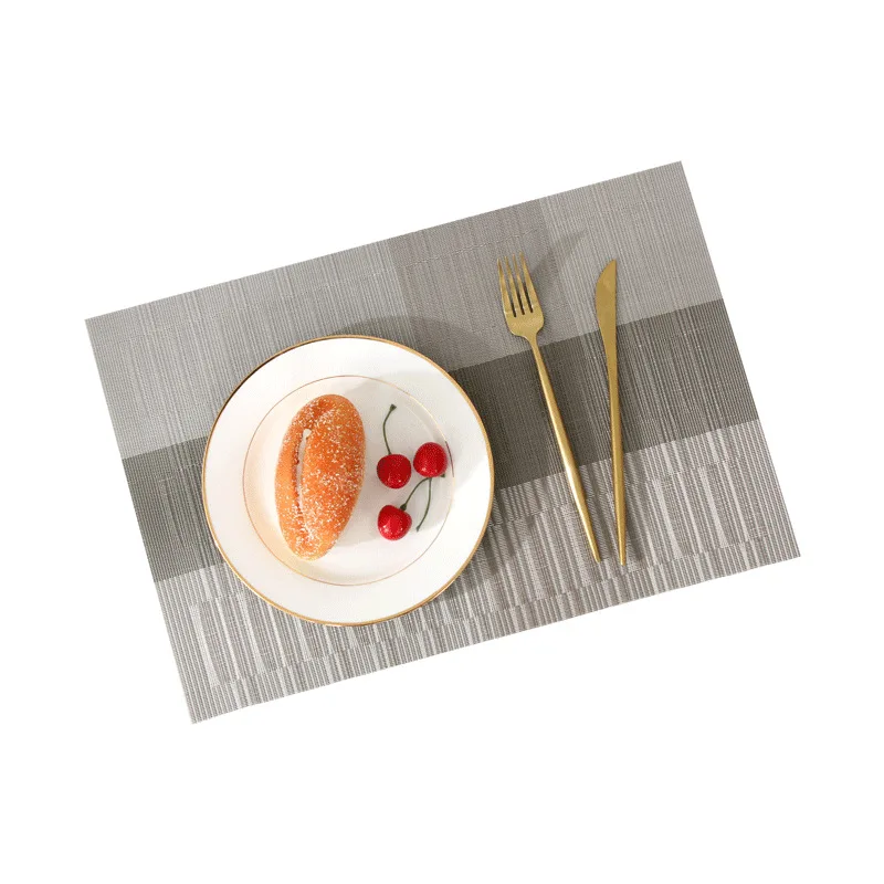 Set of 4/6 Modern Non-Slip Washable PVC Table Mats - Stylish Dining Table Placemats with Coasters