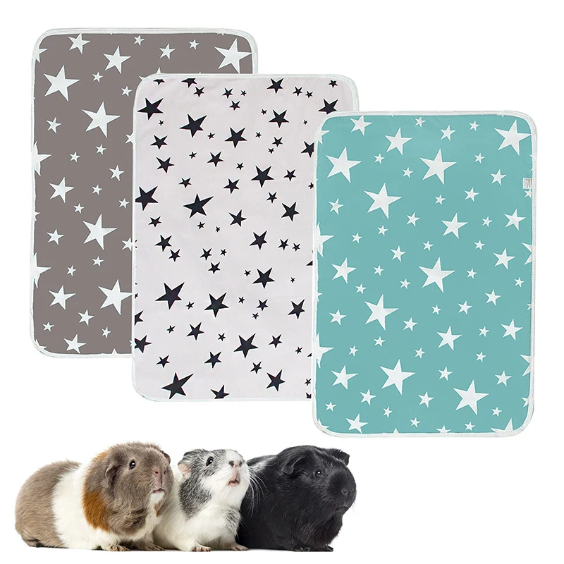 Pet Pee Pads Reusable Guinea Pig Cage Bedpan Mat Doggy Waterproof Mattress Small Animal Dressing Training Mat Car Seat Cover