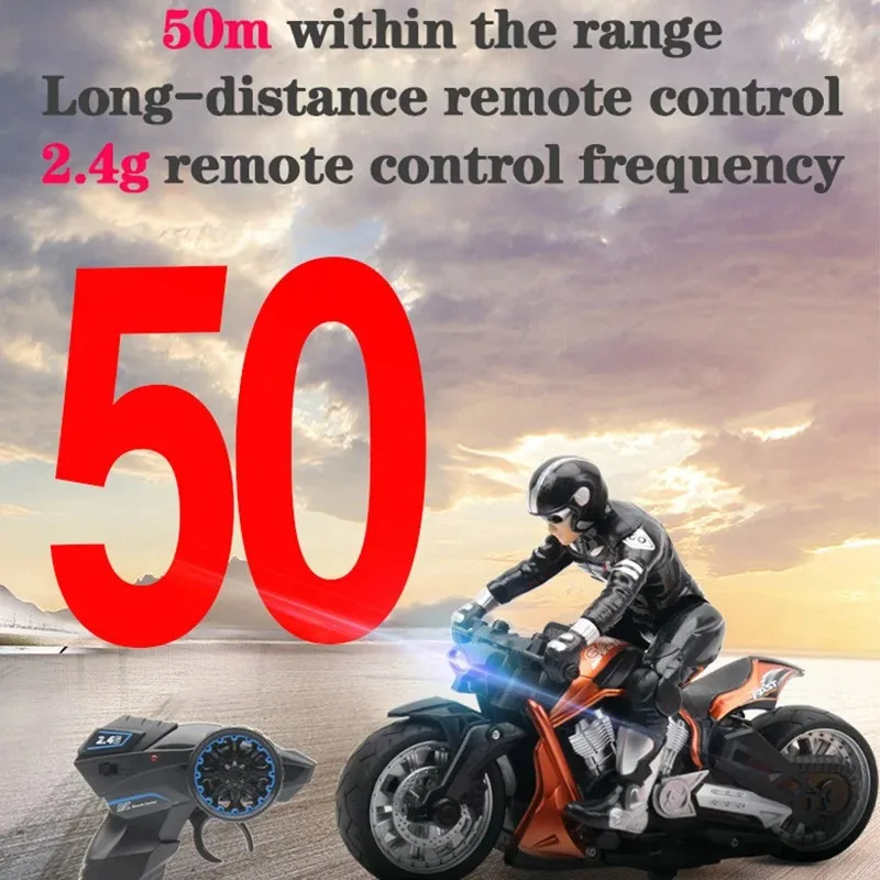 Remote Control Stunt Motorbike 360° Rotation Drift RC Motorcycle Model High Speed USB Charge Climbing Racing RC Car Toy For Kids 3