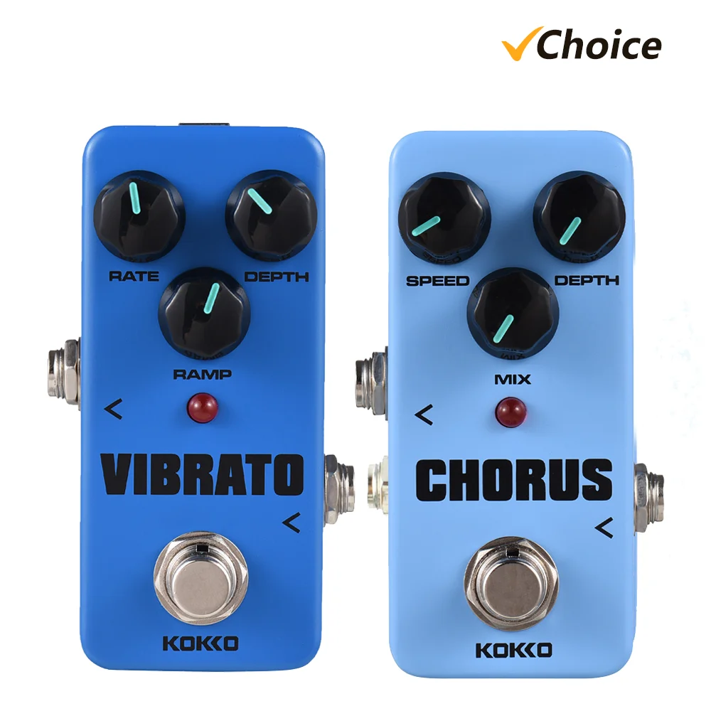 KOKKO FVB2 VIBRATO/FCH2 CHORUS Electric Guitar Effect Pedal Portable