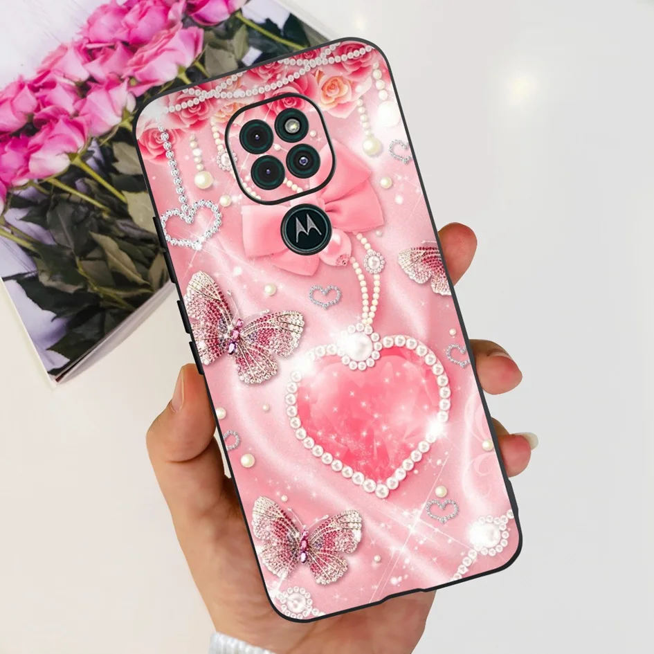 Elegant Flower Soft Silicone Case - Motorola Moto G9 Series