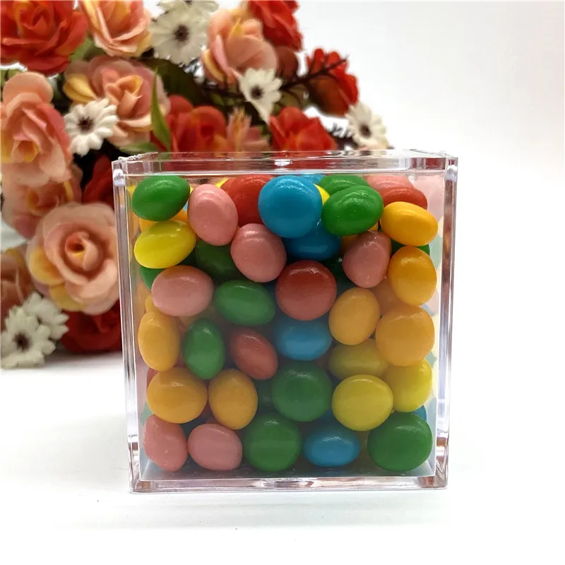 

Clear Square Candy Packing Box, Party Theme, Baby Shower, Wedding Favors, DIY Gifts for Guests, Desktop Decor, 6*6*6cm, 24Pc Lot