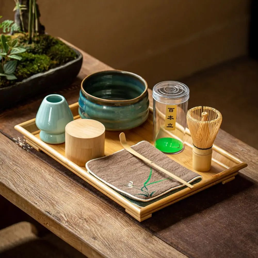 Japanese Tea Set Matcha Green Tea Powder Whisk Bamboo Brush Tools Kitchen Matcha Bamboo Accessories tea whisk matcha brush tea cleaning brush