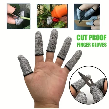 10Pcs 5-level Protection High Performance Anti Cutting Finger Gloves for Outdoor Work in Kitchen 1