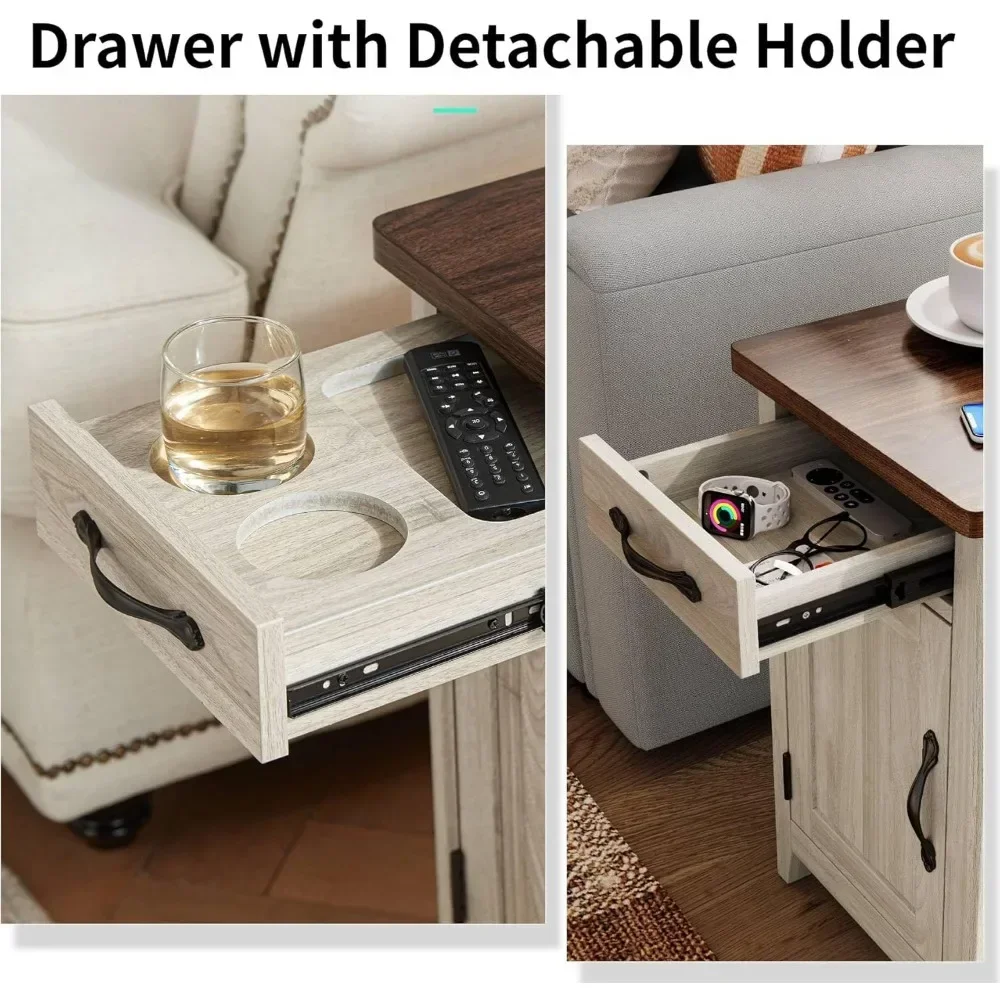 End Table with Drawer & Storage 5