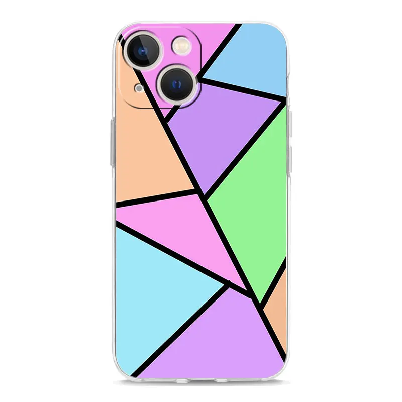 Colorful Geometric Marble Soft Phone Case