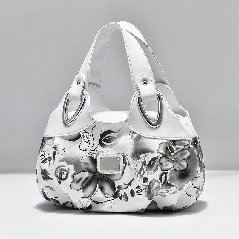 2022 Fashion Women Shoulder Bags Printed Flowers Ladies Messenger Bag Designer Luxury Brand High Quality Leather Ladies Handbag 