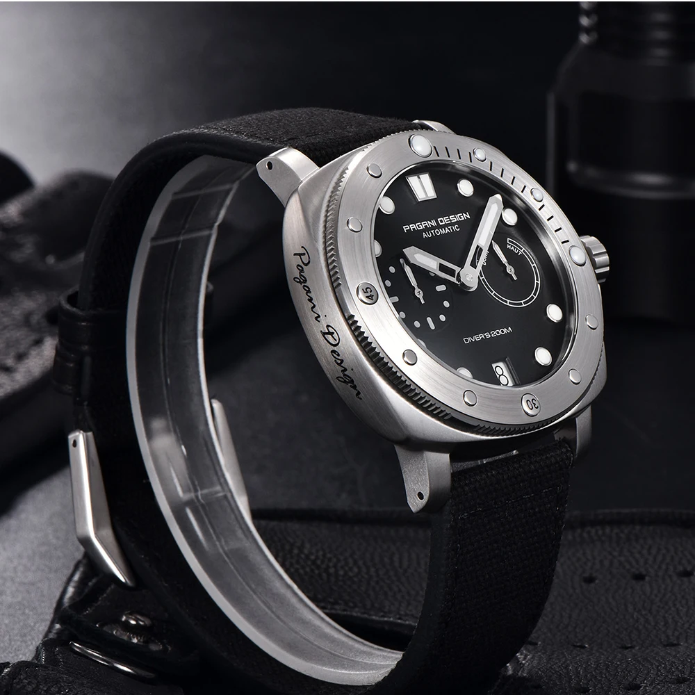 PAGANI DESIGN Men's Watches New Diver Automatic Mechanical Watch Sapphire Stainless Steel Sport 20 Bar Clock Relogios Masculino