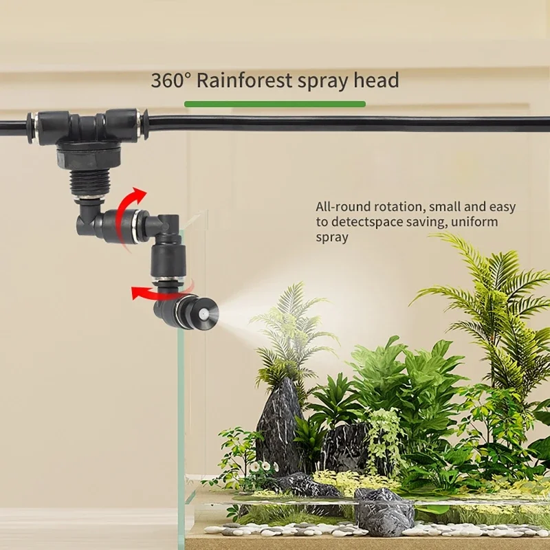Intelligent Reptile Fogger Terrariums Humidifier Electronic Timer Automatic Mist Rainforest Spray System Kit Sprinkler Control