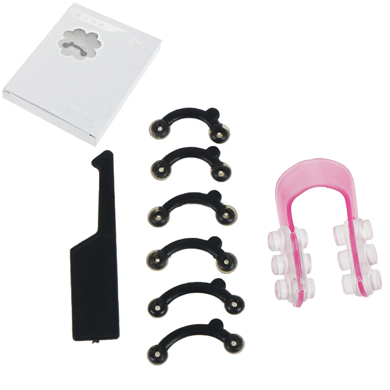 6Pcs/Set Beauty Nose Up Lifting Bridge Shaper Massage Tool No Pain Nose Shaping Clip Clipper Women Girl Massager 3 Size 6