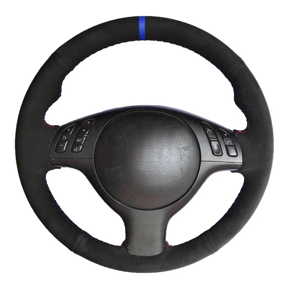 

Anti-slip Black Suede Car Steering Wheel Cover For BMW M Sport 3 Series E46 330i 330Ci 5 Series E39 540i 525i 530i M3 M5