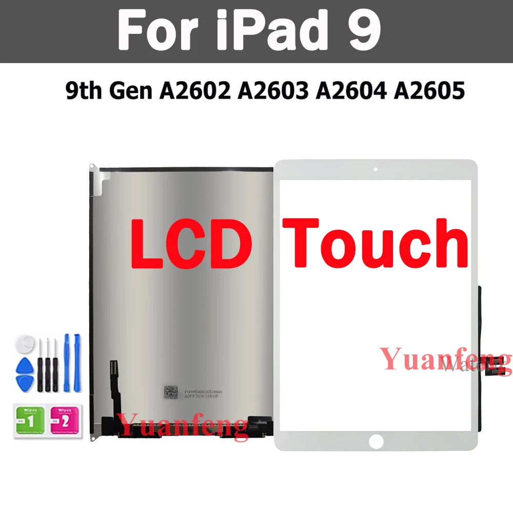 ycheda LCD Screen Panel Display replacement for iPad 7 8 9 7th 8th 9th 10.2  inch 2020 A2197 A2198 A2200 A2428 A2429 A2270 A2430 A2602 A2603 A2604 A2605  