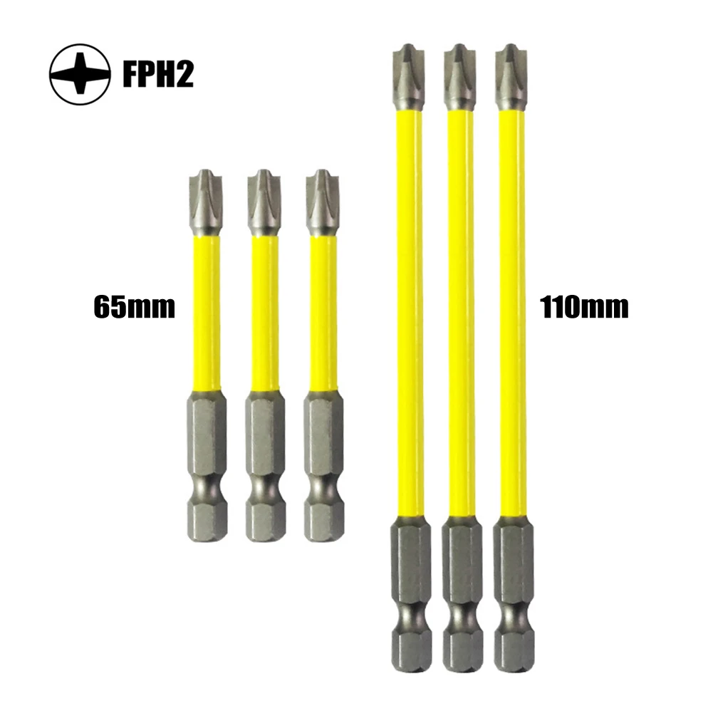 

65/110mm Magnetic Special Slotted Cross Screwdriver Bit For Electrician FPH2 For Circuit Breakers Socket Switch Electrician Tool