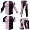 New Designer Boxing Jersey jiu jitsu No Gi Rashguard Set Pink Compression Active Wear For Men Women Custom Grappling Fightwear 3