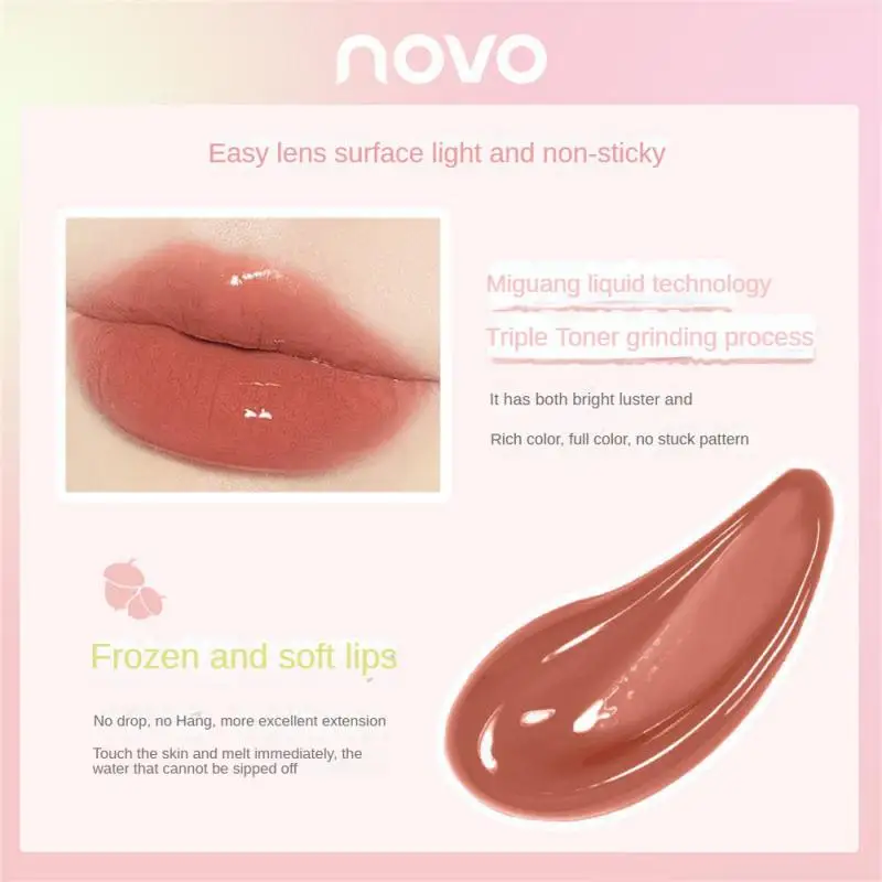 Sweatproof Nourishes Lips Hydrating Sweatproof Beauty Products Lip Glaze Daily Wear Makeup Essentials Novo Long-lasting Shiny