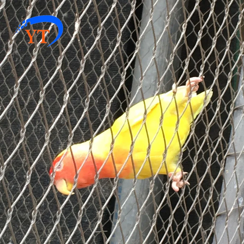 Customized Stainless Steel Aviary bird Netting with Rope Mesh