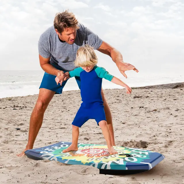 Lightweight Body Board Boogie Board with EPS Core XPE Deck HDPE Bottom Multicolor4-S