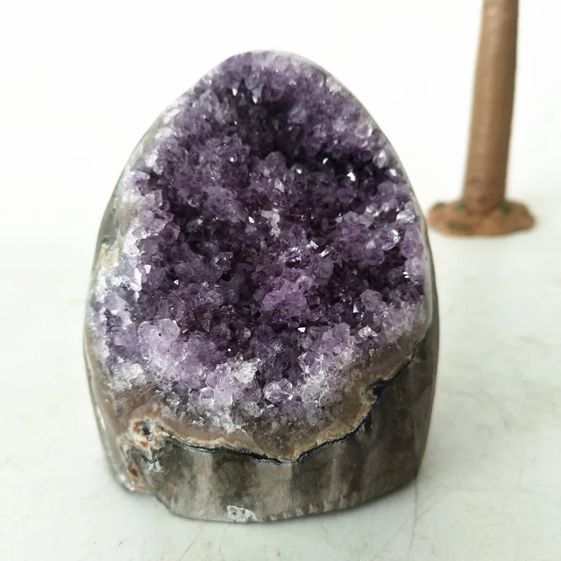 

Natural Stone Colorful Amethyst Geode Raw Crystal Quartz Cluster Mineral Room Decor Ornaments Variety of Color Healing Crystals