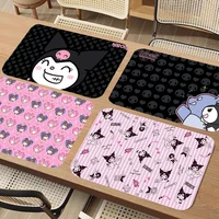 Cartoon K-KuromiS Coffee Tablewear Drain Pad Bathroom Square Absorbing Anti-slip Dry Mat Kitchen Placemat Dishes Cup Pad 1