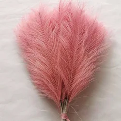 Enhanced Artificial Pampas Grass Bouquet for Elegant Home and Event Decor (Dark Pink)