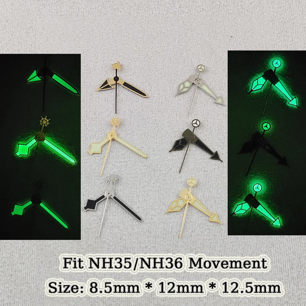 

Watch Hands Tool NH35 Hands Set NH36 Hands Green Luminous NH35 Needles Watch Accessories Watch Pointers Fit NH35/NH36 Movement