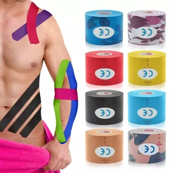 1/6Pcs Sports Waterproof Kinesiology Tape Stickers Athletic Bandage Muscle Recovery Protector Strapping Pain Relief Tennis Gym